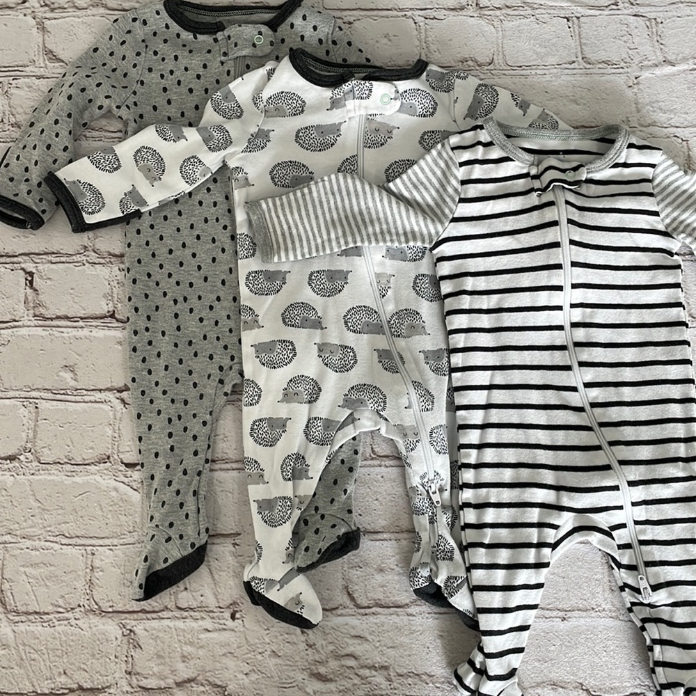 Cloud Island Set of 3 Zip Footies